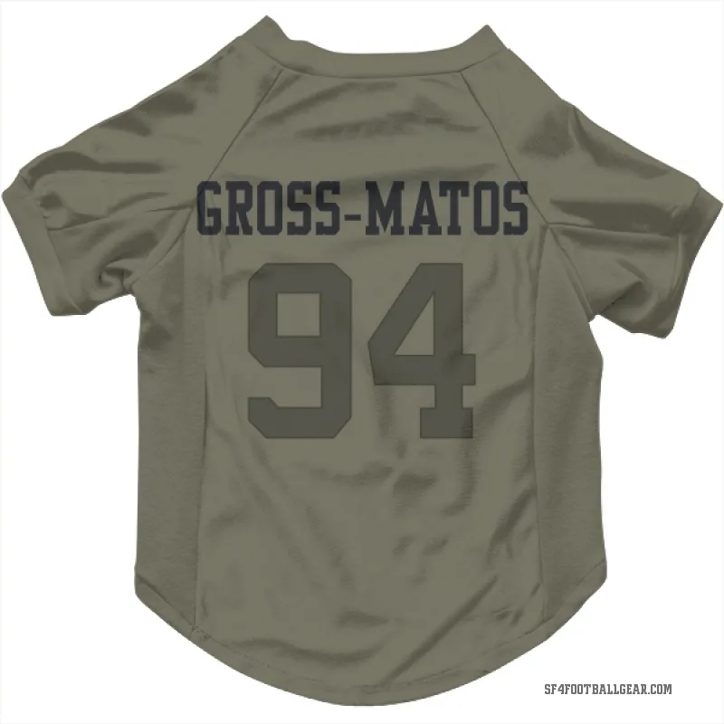Yetur Gross-Matos  Olive San Francisco 49ers  Cat & Dog Pet Jersey