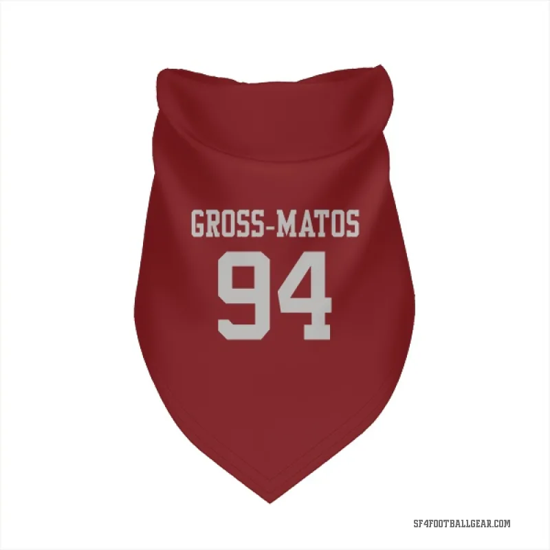 Yetur Gross-Matos  Scarlet San Francisco 49ers  Cat & Dog Pet Bandana