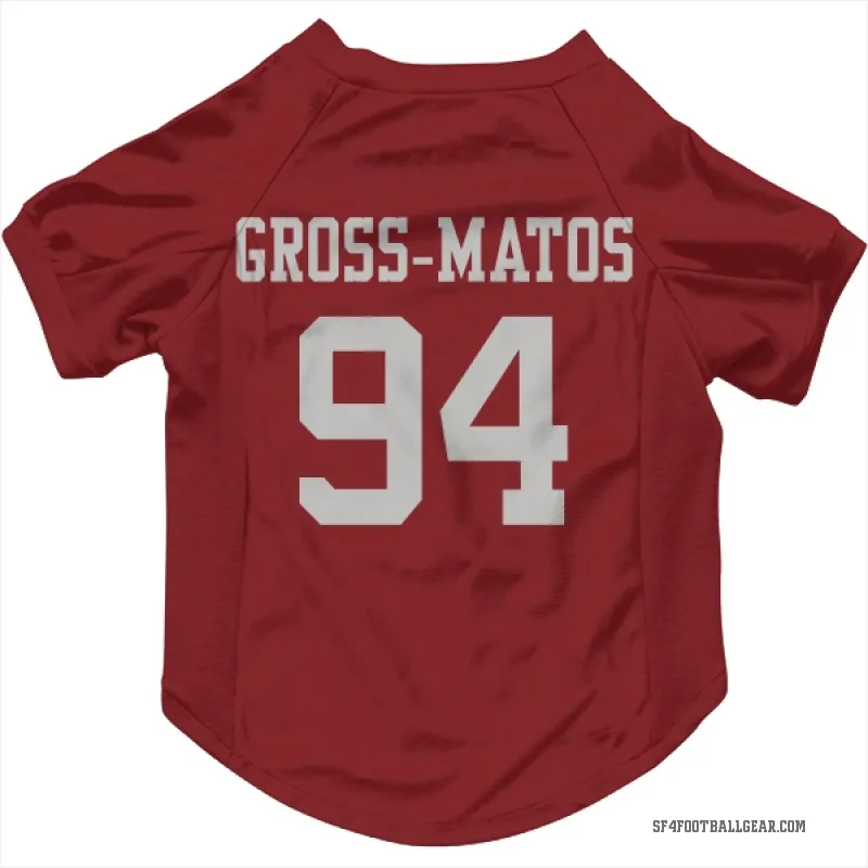 Yetur Gross-Matos  Scarlet San Francisco 49ers  Cat & Dog Pet Jersey