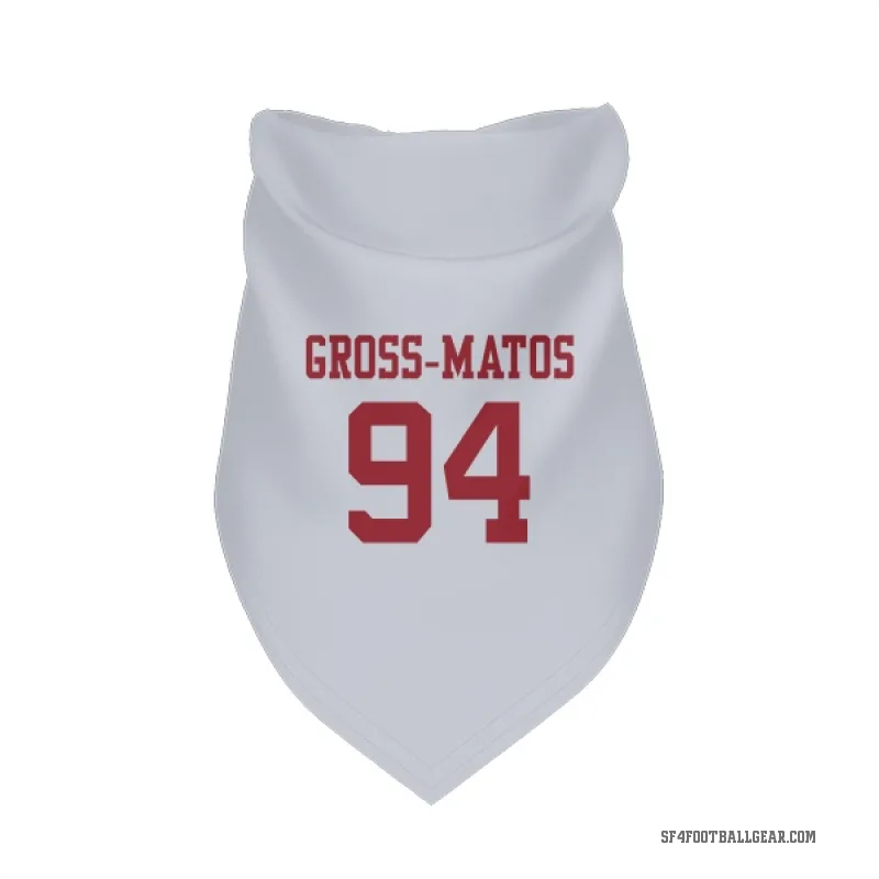Yetur Gross-Matos  White San Francisco 49ers  Cat & Dog Pet Bandana