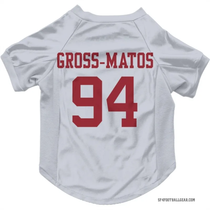 Yetur Gross-Matos  White San Francisco 49ers  Cat & Dog Pet Jersey