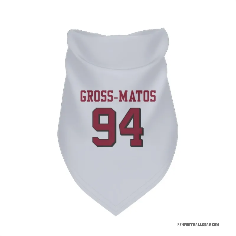 Yetur Gross-Matos  White San Francisco 49ers  Rush Cat & Dog Pet Bandana