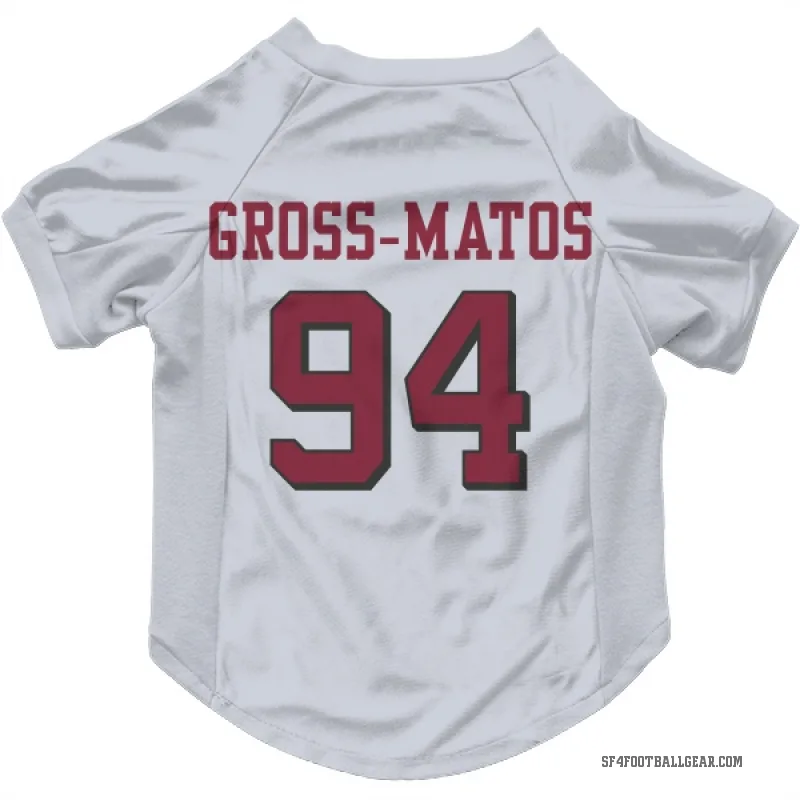 Yetur Gross-Matos  White San Francisco 49ers  Rush Cat & Dog Pet Jersey