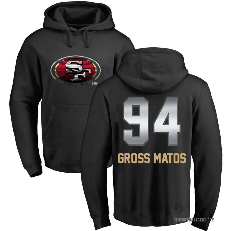 Yetur Gross-Matos Youth Black San Francisco 49ers Midnight Mascot Pullover Hoodie