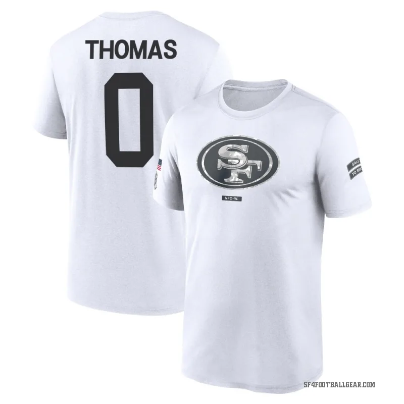 Zach Thomas Men's White San Francisco 49ers 2024 Salute to Service Performance T-Shirt