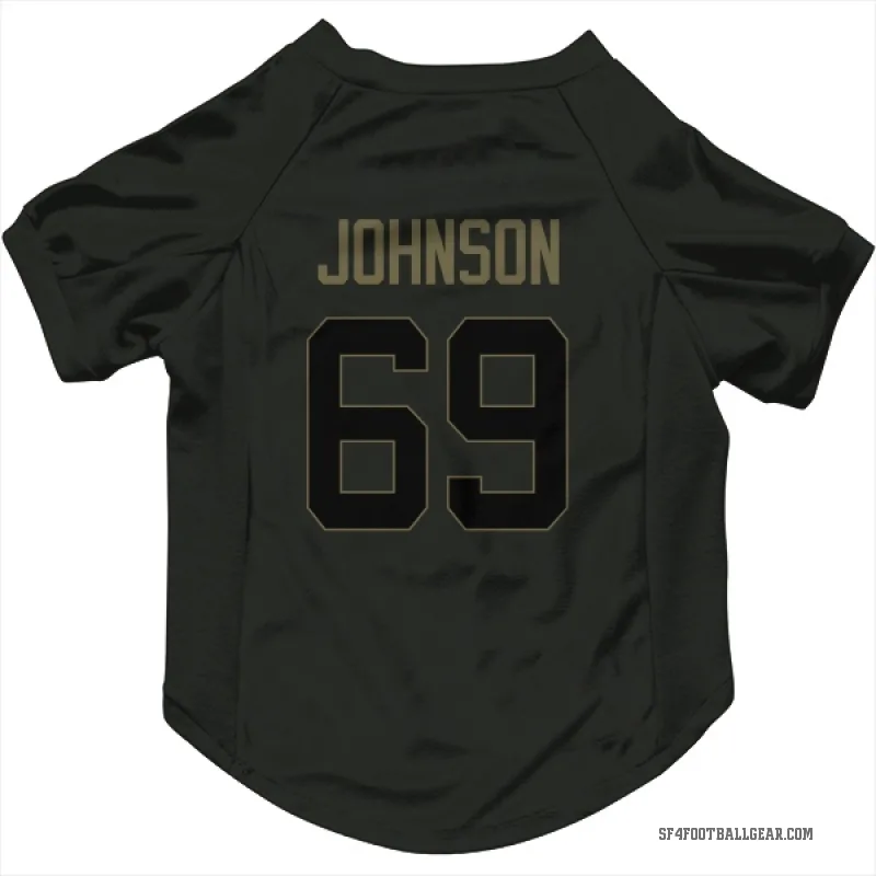 Zack Johnson  Black San Francisco 49ers  Service Cat & Dog Pet Jersey