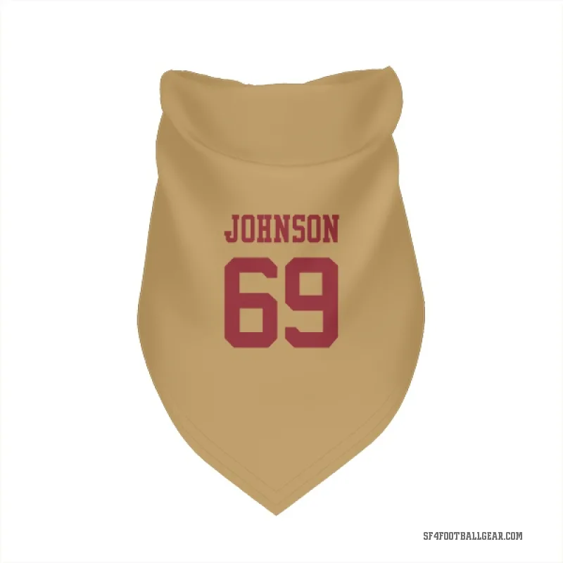 Zack Johnson  Gold San Francisco 49ers  Cat & Dog Pet Bandana