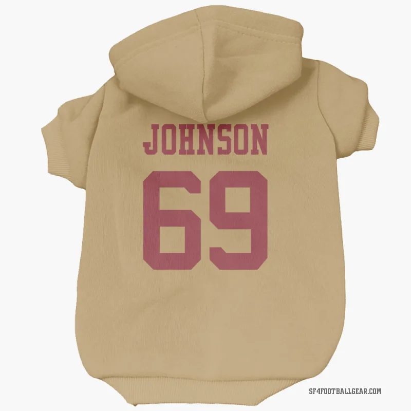 Zack Johnson  Gold San Francisco 49ers  Cat & Dog Pet Hoodie