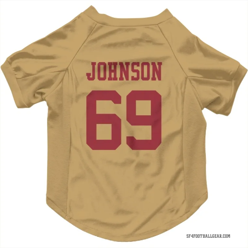 Zack Johnson  Gold San Francisco 49ers  Cat & Dog Pet Jersey