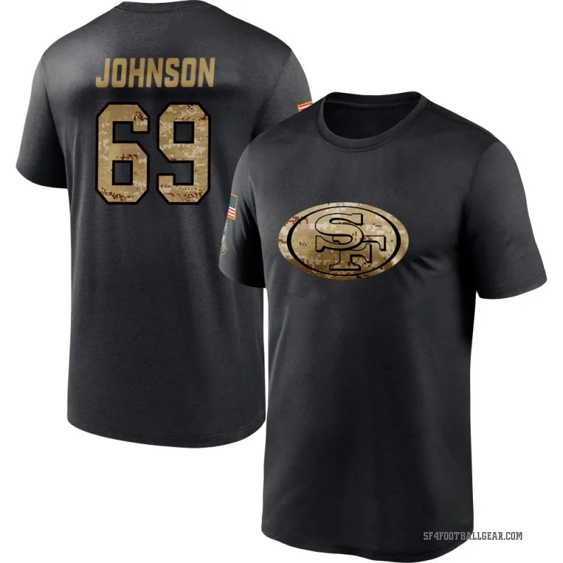 Zack Johnson Men's Black San Francisco 49ers 2020 Salute To Service Performance T-Shirt