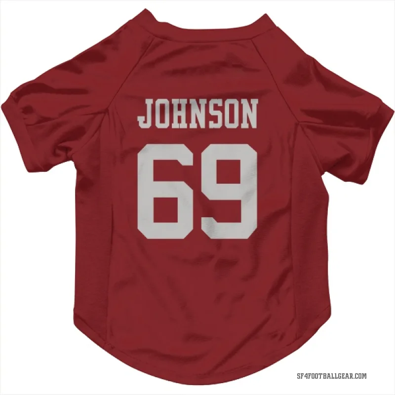 Zack Johnson  Scarlet San Francisco 49ers  Cat & Dog Pet Jersey