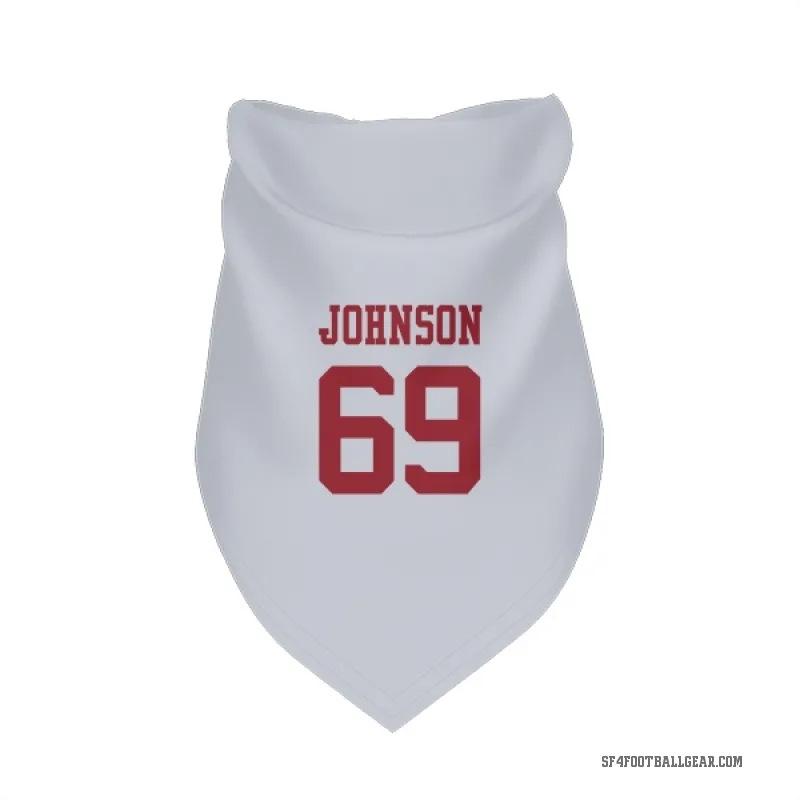 Zack Johnson  White San Francisco 49ers  Cat & Dog Pet Bandana