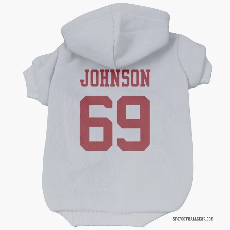 Zack Johnson  White San Francisco 49ers  Cat & Dog Pet Hoodie