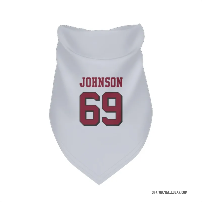 Zack Johnson  White San Francisco 49ers  Rush Cat & Dog Pet Bandana