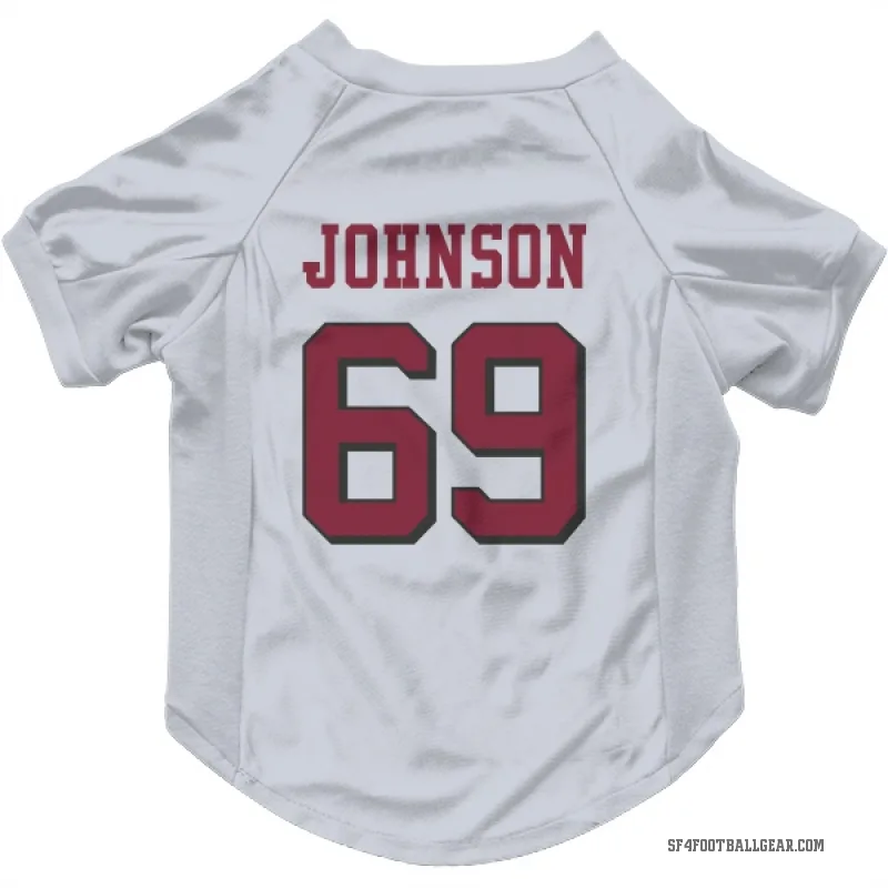 Zack Johnson  White San Francisco 49ers  Rush Cat & Dog Pet Jersey