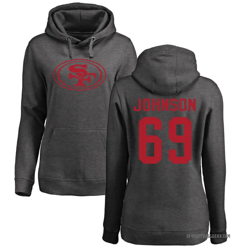 Zack Johnson Women's San Francisco 49ers Pro Line by Branded Ash One Color Pullover Hoodie