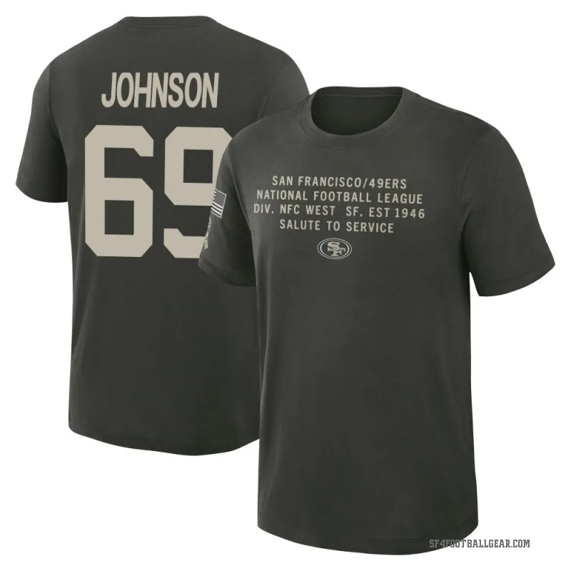 Zack Johnson Youth Green San Francisco 49ers Dark/ 2025 Salute to Service Sideline Slub T-Shirt